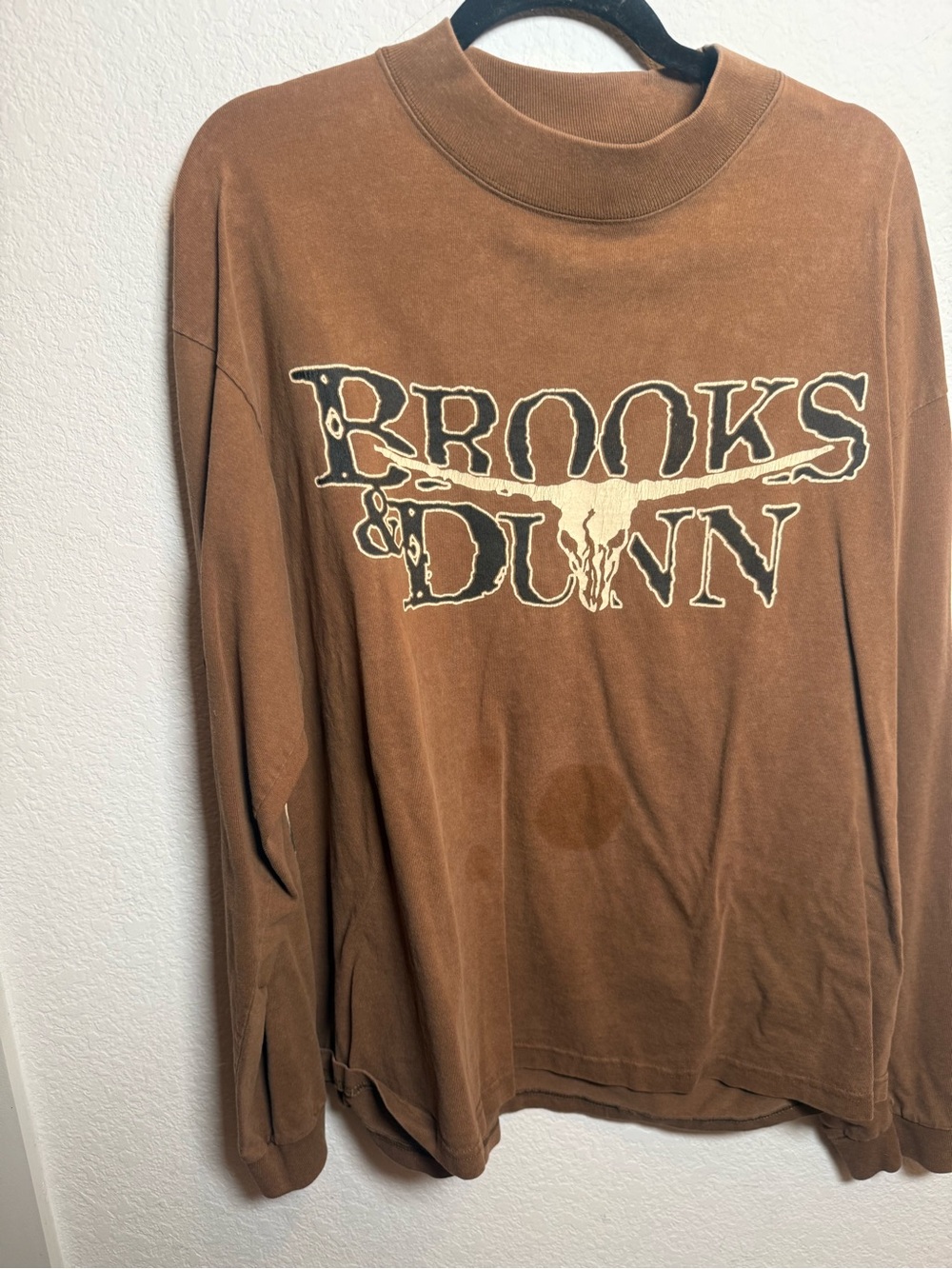 Brooks & Dunn Brown Graphic Long Sleeve Teeth xl vintage tee ls rare wrangler